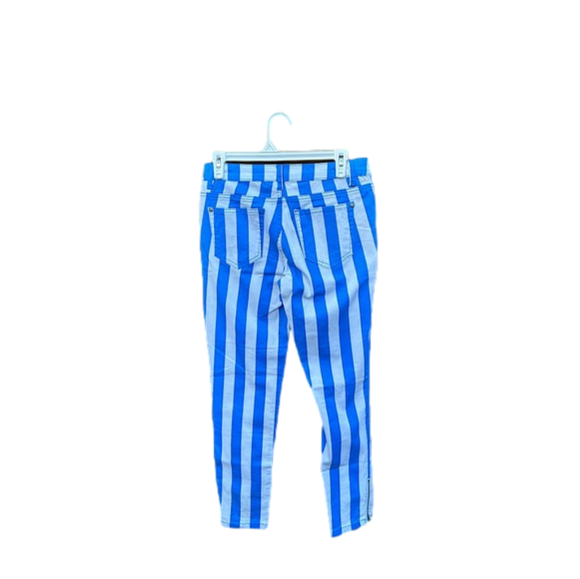 NWOT-Forever 21 blue & white striped jeans w/ankle zippers 💙🤍💙 - Picture 3 of 7